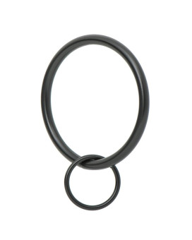 Ivilon Drapery Eyelet Curtain Rings 2 Ring Loop For Hook Pins Set Of 14 Black