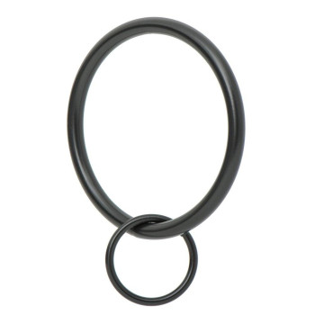 Ivilon Drapery Eyelet Curtain Rings 2 Ring Loop For Hook Pins Set Of 14 Black