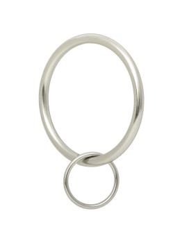 Ivilon Drapery Eyelet Curtain Rings 2 Ring Loop For Hook Pins Set Of 14 Brushed Nickel