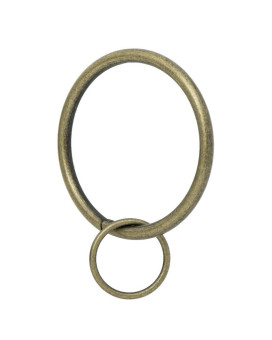 Ivilon Drapery Eyelet Curtain Rings 2 Ring Loop For Hook Pins Set Of 14 Antique Brass