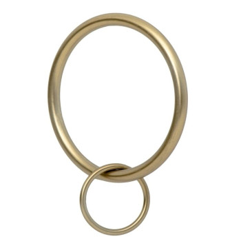 Ivilon Drapery Eyelet Curtain Rings 2 Ring Loop For Hook Pins Set Of 14 Warm Gold