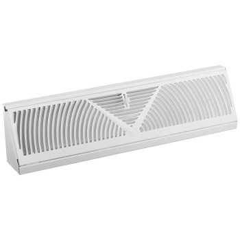 Rocky Mountain Goods Baseboard Register Vent Roundflow Design For Maximum Air Flow Smooth Air Adjust Lever Heavy Duty Steel