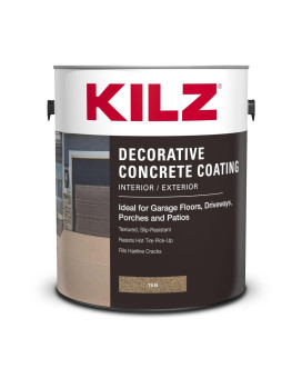 Kilz Decorative Concrete Coating Interiorexterior Slip Resistant Tan 1 Gallon