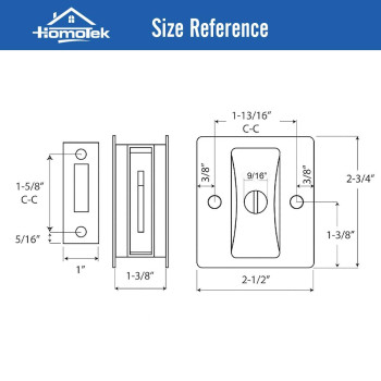 Homotek Privacy Sliding Door Lock With Pull Oil Rubbed Brass Replace Old Or Damaged Pocket Door Locks Quickly And Easily 234