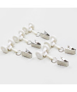 Roomdividersnow Curtain Track Pinch Clips Curtain Rail Ceiling Gliders Set Plastic Body And Wheels With Steel Pinch Clips