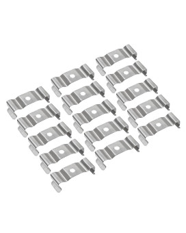 Uxcell T8 Clips Bracket Hanger For Integrated Tube Light Fixture Nickelplated Manganese Steel Pack Of 15