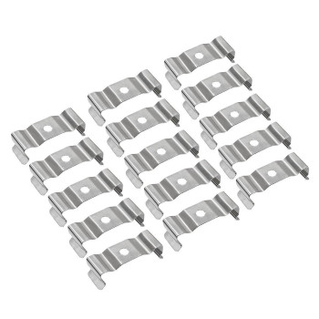 Uxcell T8 Clips Bracket Hanger For Integrated Tube Light Fixture Nickelplated Manganese Steel Pack Of 15