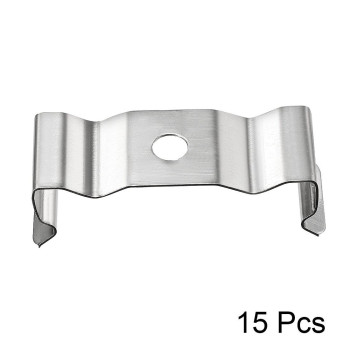 Uxcell T8 Clips Bracket Hanger For Integrated Tube Light Fixture Nickelplated Manganese Steel Pack Of 15