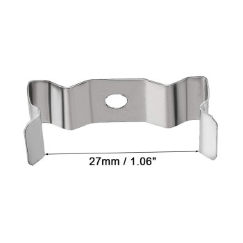 Uxcell T8 Clips Bracket Hanger For Integrated Tube Light Fixture Nickelplated Manganese Steel Pack Of 15