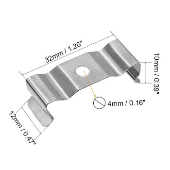 Uxcell T8 Clips Bracket Hanger For Integrated Tube Light Fixture Nickelplated Manganese Steel Pack Of 15