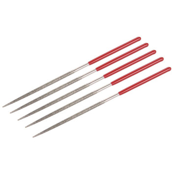 Uxcell 5Pcs Round Diamond Needles File 2Mm X 100Mm 150 Grit For Metal Glass Wood Stone Grinding Polishing Engraving