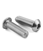 51618 X 1 Button Head Socket Cap Screws 304 Stainless Steel 188 Bright Finish Coarse Thread Fully Threaded Allen Hex Dr