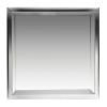 ALFI brand 16 x 16 Polished Stainless Steel Square Single Shelf Bath Shower Niche