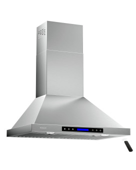 Range Hood Ekon Nap02 900Cfm Wall Mount Range Hood Ductedductless Convertible Kitchen Chimney Vent 4 Speeds Touch Controlrem