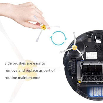 Dld Accessory For Irobot Roomba 600 610 620 650 Series Vacuum Cleaner Replacement Part Kit Includes 3 Pack Filter Side Brush