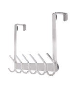 Yumore Over The Door Hooks Sus304 Stainless Steel Heavy Duty Door Hanger For Coats Robes Hats Clothes Towels Hanging Towel Rac