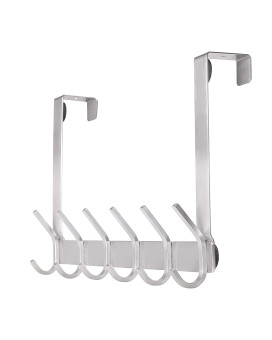 Yumore Over The Door Hooks Sus304 Stainless Steel Heavy Duty Door Hanger For Coats Robes Hats Clothes Towels Hanging Towel Rac