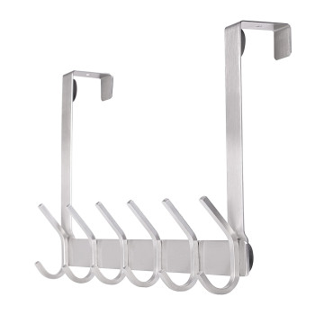 Yumore Over The Door Hooks Sus304 Stainless Steel Heavy Duty Door Hanger For Coats Robes Hats Clothes Towels Hanging Towel Rac