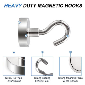 Lovimag Strong Magnetic Hooks 30Lbs Magnetic Hooks For Cruise Cabins Magnet Hooks For Cruise Ship Essentials Rare Earth Magne