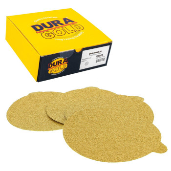 Duragold Premium 6 Gold Psa Sanding Discs 40 Grit Box Of 25 Self Adhesive Stickyback Sandpaper For Da Sander Finishing