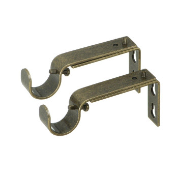 Ivilon Adjustable Brackets For Curtain Rods For 78 Or 1 Inch Rods Set Of 2 Antique Brass