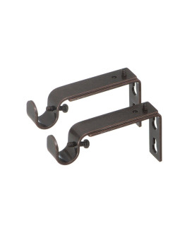 Ivilon Adjustable Brackets For Curtain Rods For 12 Or 58 Inch Rods Set Of 2 Oil Rubbed Bronze