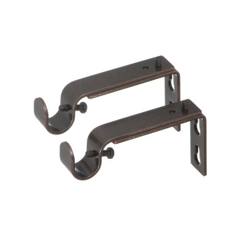 Ivilon Adjustable Brackets For Curtain Rods For 12 Or 58 Inch Rods Set Of 2 Oil Rubbed Bronze