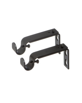 Ivilon Adjustable Brackets For Curtain Rods For 12 Or 58 Inch Rods Set Of 2 Antique Black