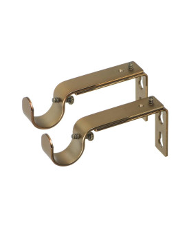 Ivilon Adjustable Brackets For Curtain Rods For 78 Or 1 Inch Rods Set Of 2 Warm Gold