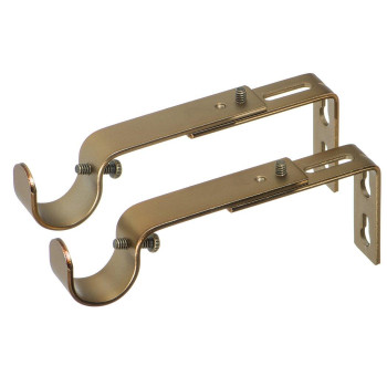 Ivilon Adjustable Brackets For Curtain Rods For 78 Or 1 Inch Rods Set Of 2 Warm Gold