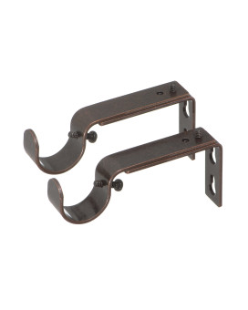 Ivilon Adjustable Brackets For Curtain Rods For 1 Or 1 18 Inch Rods Set Of 2 Oil Rubbed Bronze