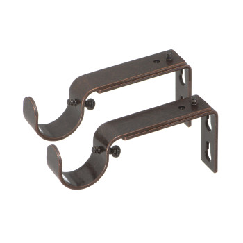 Ivilon Adjustable Brackets For Curtain Rods For 1 Or 1 18 Inch Rods Set Of 2 Oil Rubbed Bronze