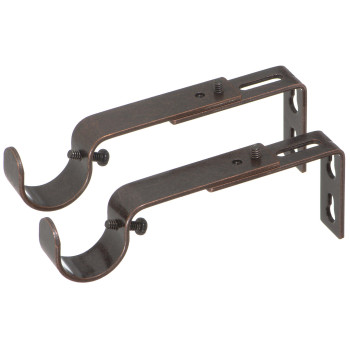 Ivilon Adjustable Brackets For Curtain Rods For 1 Or 1 18 Inch Rods Set Of 2 Oil Rubbed Bronze