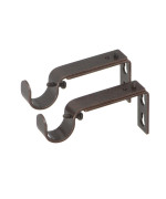 Ivilon Adjustable Brackets For Curtain Rods For 78 Or 1 Inch Rods Set Of 2 Oil Rubbed Bronze