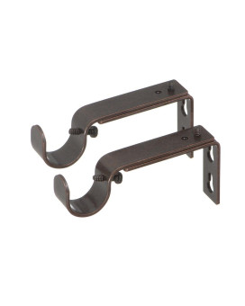 Ivilon Adjustable Brackets For Curtain Rods For 78 Or 1 Inch Rods Set Of 2 Oil Rubbed Bronze