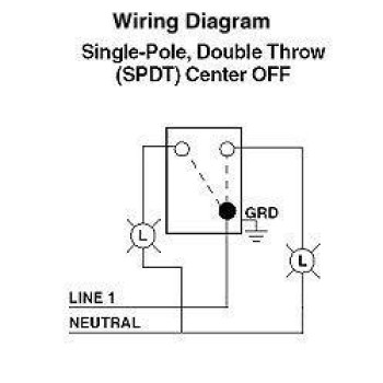 Leviton 5685W 15 Amp 120277 Volt Decora Plus Rocker Doublethrow Centeroff Highlowoff Markings Maintained Contact Sing