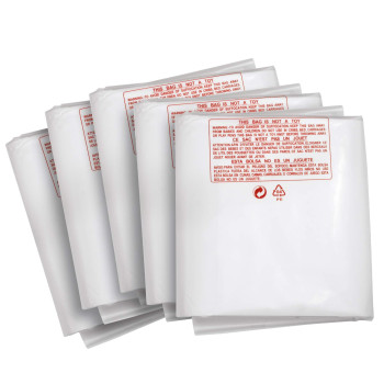 Peachtree Woodworking Supply Clear Plastic Dust Collector Replacement Bag 5 Pack 20 Diameter By 43 Long For Machines With 20