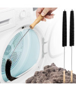 Holikme 2 Pack Dryer Vent Cleaner Kit Clothes Dryer Lint Brush Vent Trap Cleaner Home Essentials Long Flexible Vacuum Brush