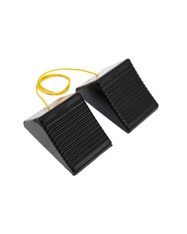 Maxxhaul 50012 Rubber Wheel Chock With Rope 8 X 5 X 4 2 Pack