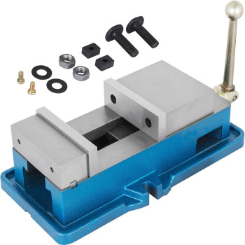 Happybuy 4 Inch Accu Lock Down Vise Precision Milling Vise 4 Inch Jaw Width Drill Press Vise Milling Drilling Machine Bench Clam