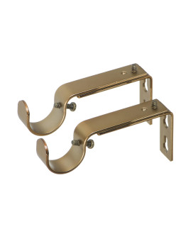 Ivilon Adjustable Brackets For Curtain Rods For 1 Or 1 18 Inch Rods Set Of 2 Warm Gold