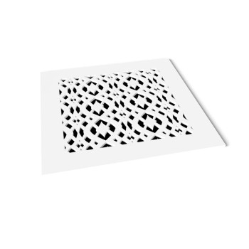 Saba Home Decor Air Vent Cover Grille Acrylic Fiberglass 10 X 10 Duct Opening 12 X 12 Overall White Finish Decorative Regist