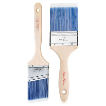 Bates 2 Pack Wood Handle Paint Brushes Set Professional House Trim Sash Paint Brush