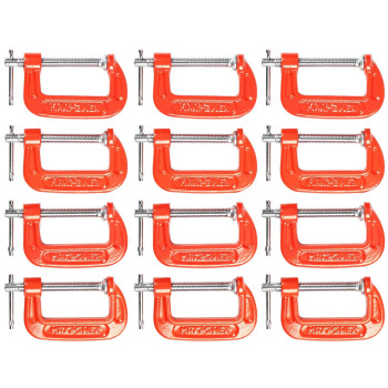 Maxpower 2 Inch Cclamp 12 Pieces C Clamps Set 2Inch Jaw Opening Throat Depth 1316Inch