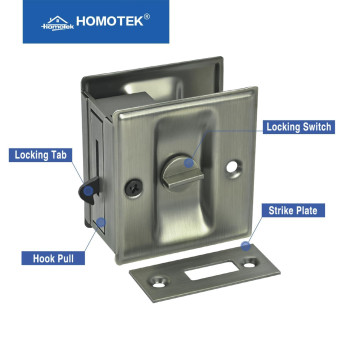 Homotek Privacy Sliding Door Lock With Pull Replace Old Or Damaged Pocket Door Locks Hardware Quickly And Easily 234 X21