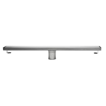 ALFI brand ABLD24B-PSS 24 Modern Polished Stainless Steel Linear Shower Drain with Solid Cover