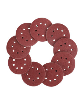 Workpro 80Piece Sanding Disc Set 5Inch 8Hole Hook And Loop Sanding Discs 60 80 100 120 180 240 320 400 Grits Sandpape