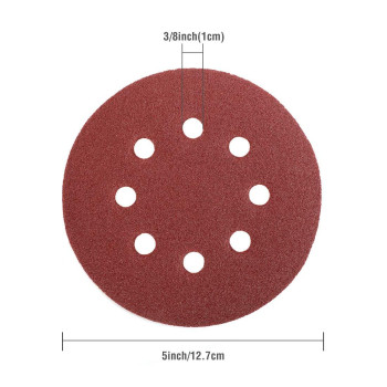 Workpro 80Piece Sanding Disc Set 5Inch 8Hole Hook And Loop Sanding Discs 60 80 100 120 180 240 320 400 Grits Sandpape