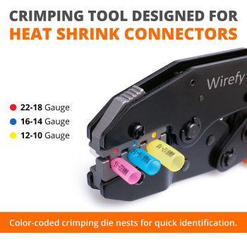 Crimping Tool For Heat Shrink Connectors Ratcheting Wire Crimper Crimping Pliers Ratchet Terminal Crimper Wire Crimp Too