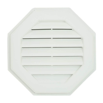 Suntown 22 Octagon Functional Gable Vent With Screen 2 Piece Construction White